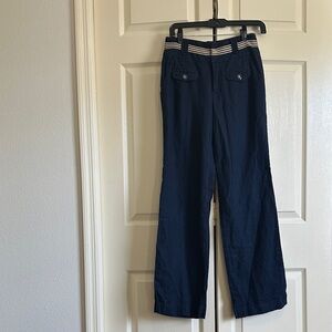 Anthropologie Elevenses Navy Pants